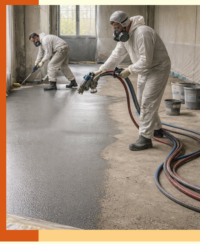 Гидроизоляция полимочевиной полов и конструкций в Полевском