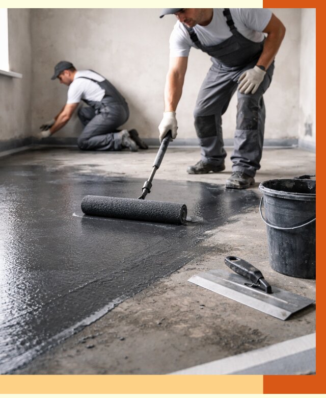 Профессиональная гидроизоляция пола в Полевском от 8725 руб. под ключ | ТепломастерПлв