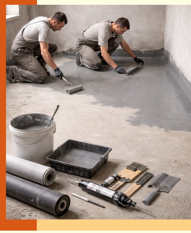 Гидроизоляция пола в Полевском — надежная защита от влаги и протечек