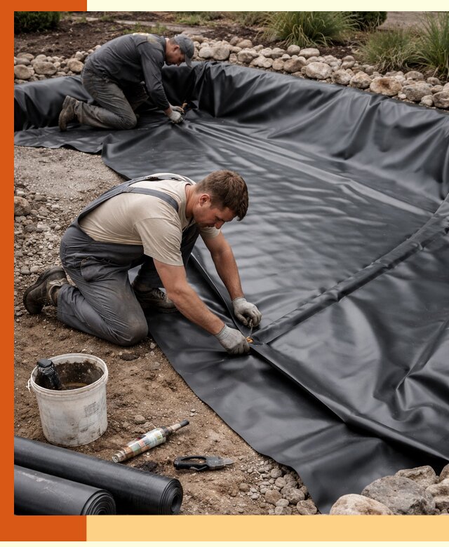 Гидроизоляция пруда в Полевском: надежная защита и герметизация