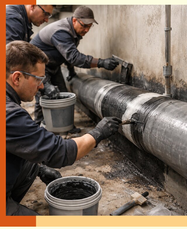 Гидроизоляция труб в Полевском — защита и герметизация коммуникаций