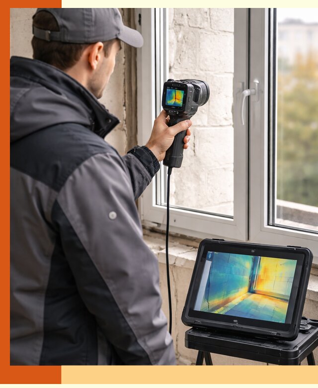 Тепловизионное обследование дома в Полевском для выявления утечек тепла