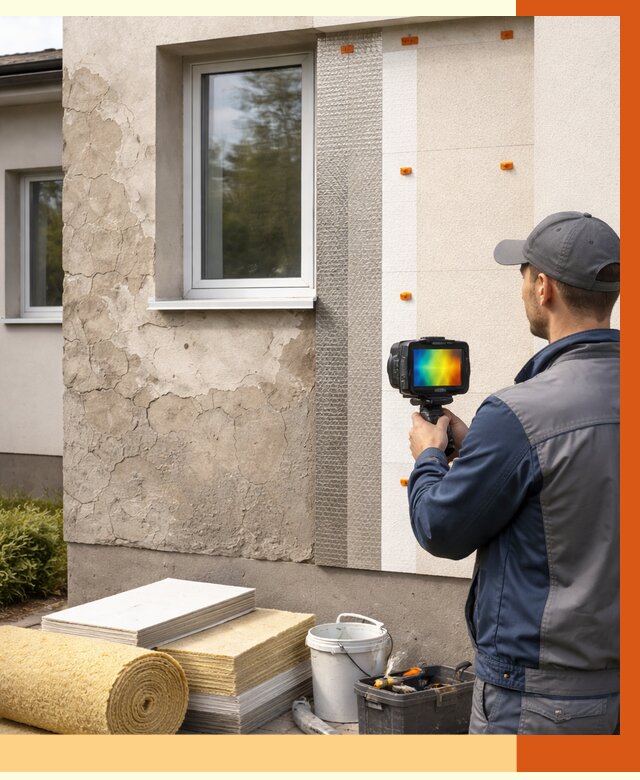 Тепловизионное обследование фасада в Полевском от 4619 руб. под ключ | ТепломастерПлв