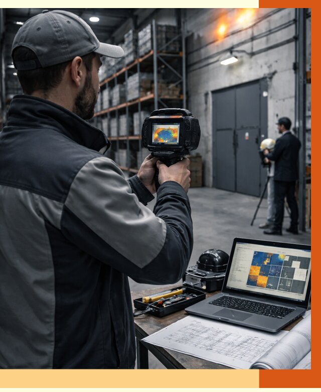 Тепловизионное обследование склада в Полевском от 6672 руб. | ТепломастерПлв