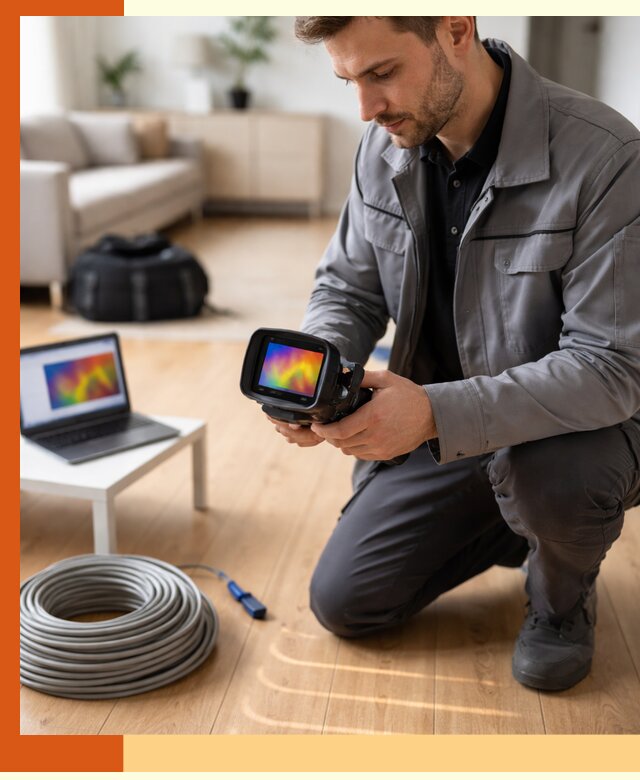 Тепловизионное обследование тёплого пола в Полевском для точной диагностики