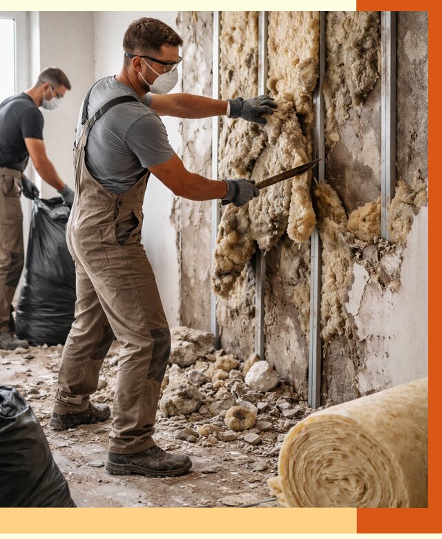 Демонтаж старого утеплителя в Полевском от 3593 руб. — работы под ключ | ТепломастерПлв