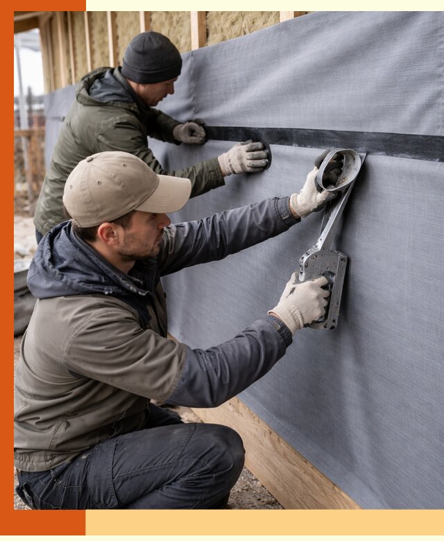 Монтаж ветроизоляции зданий и конструкций в Полевском