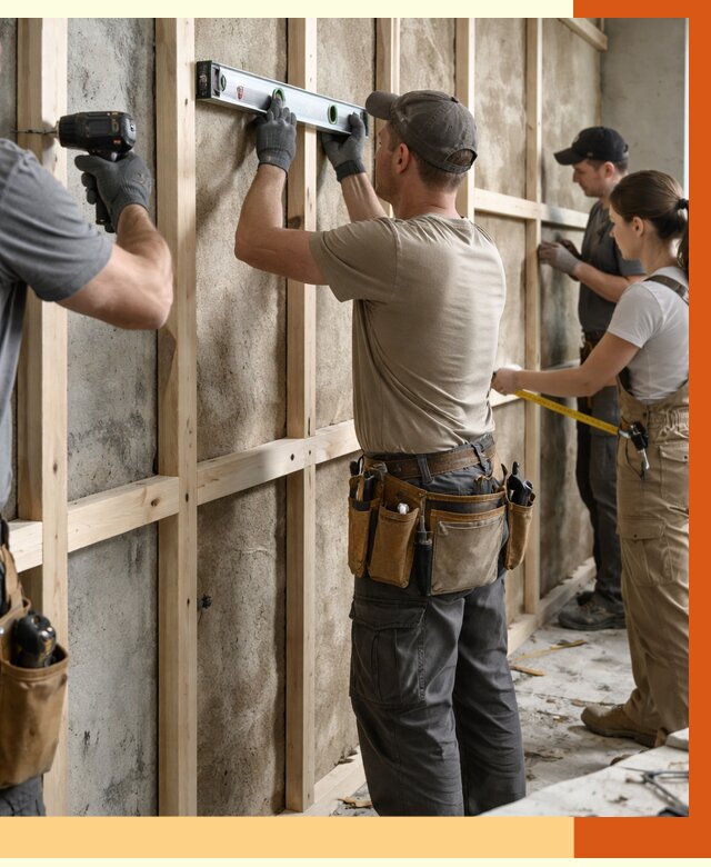 Монтаж обрешетки под утепление в Полевском от 1180 руб/м² | Заказать у ТепломастерПлв