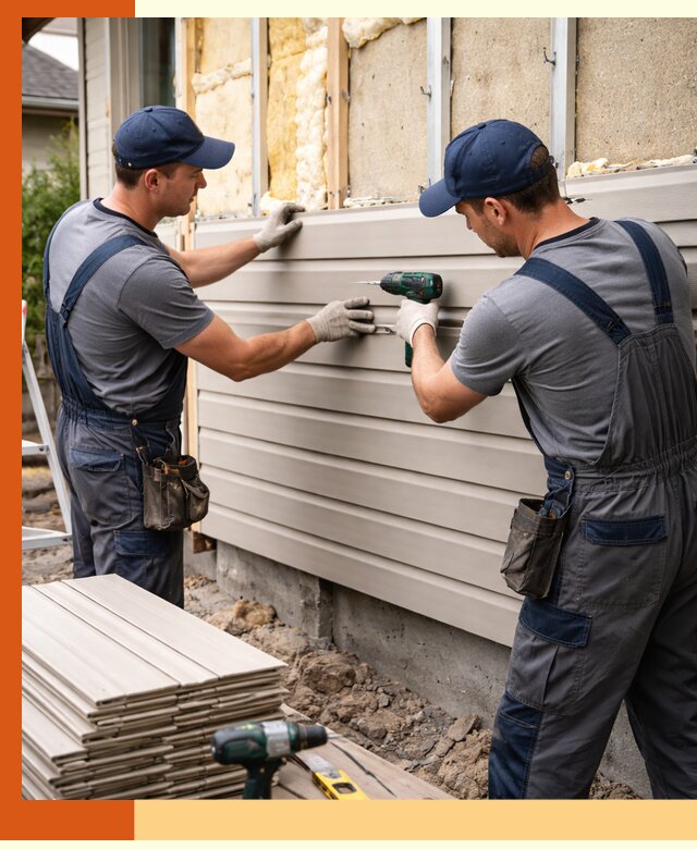 Монтаж сайдинга после утепления в Полевском качественно и надежно